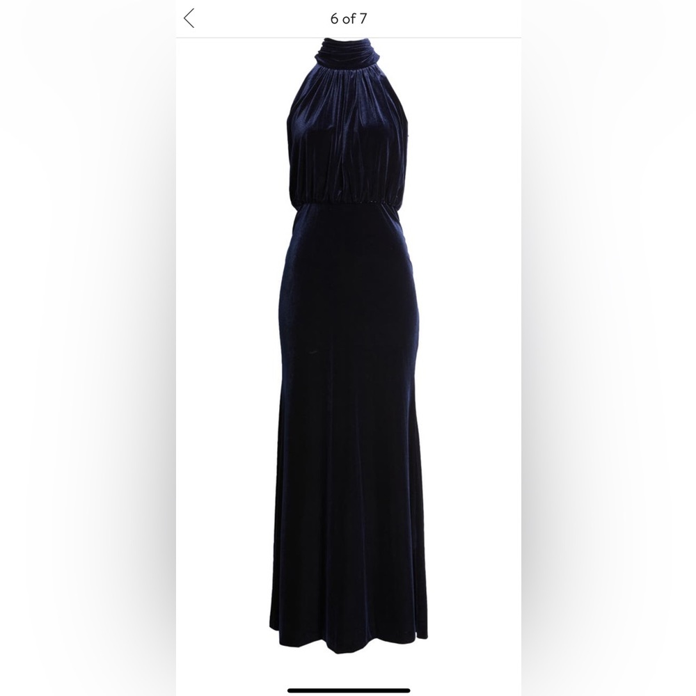 Eliza J - Mock Neck Blousen Dress - Size 16 - worn once! Navy / Dark Blue